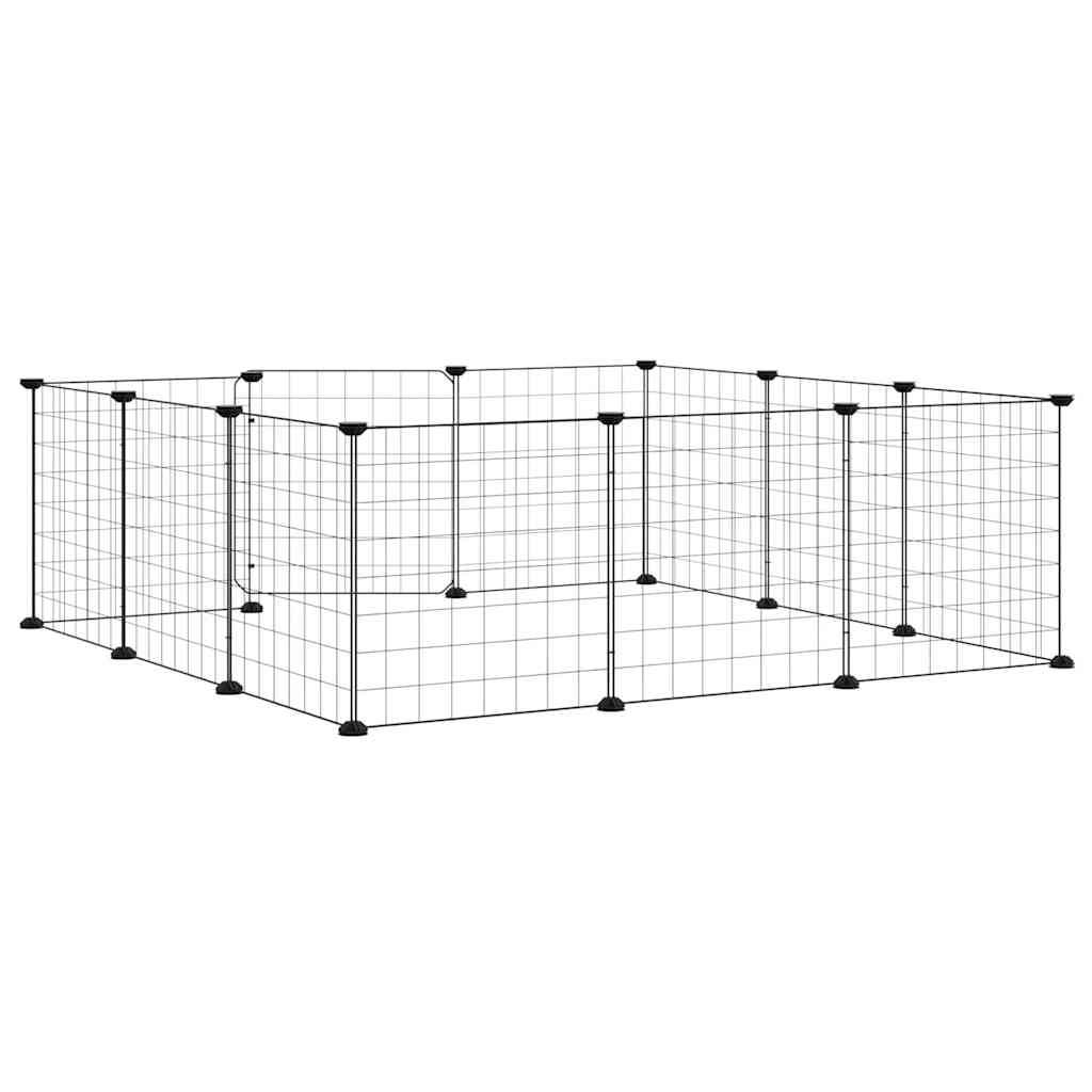 Vidaxl - Cage pour animaux 12 panneaux avec porte noire 105x105x35 cm vidaXL 171623 - Image 6