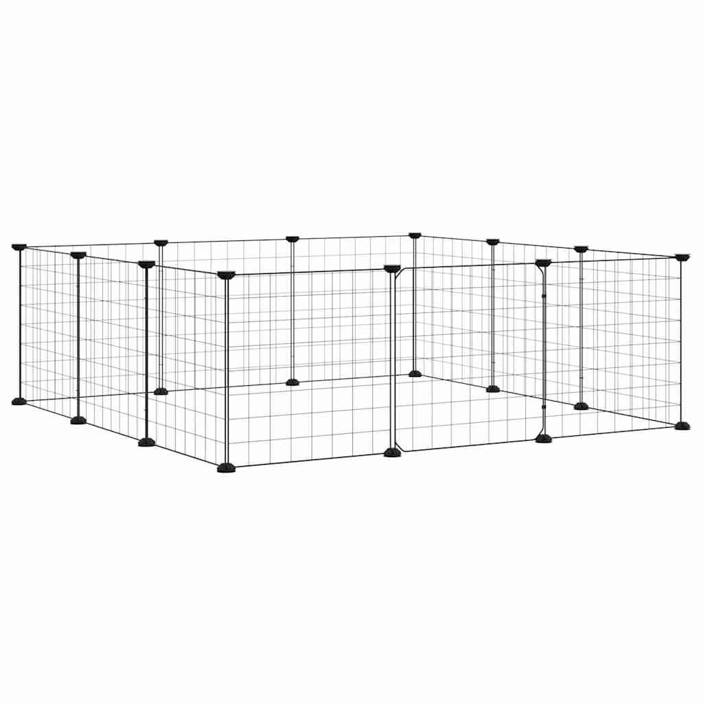 Vidaxl - Cage pour animaux 12 panneaux avec porte noire 105x105x35 cm vidaXL 171623 - Image 4