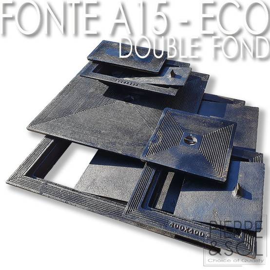 Couvercle en fonte à double fond pour regard d'inspection - A15 - LINE ECO - 40 x 25 cm - Image 3