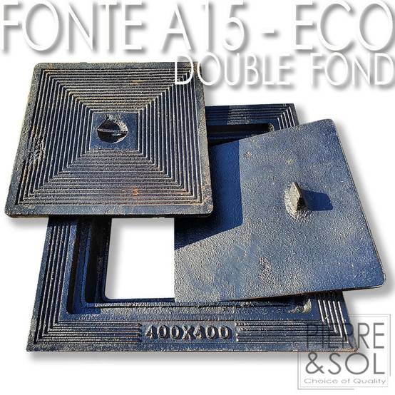 Couvercle en fonte à double fond pour regard d'inspection - A15 - LINE ECO - 40 x 25 cm - Image 2