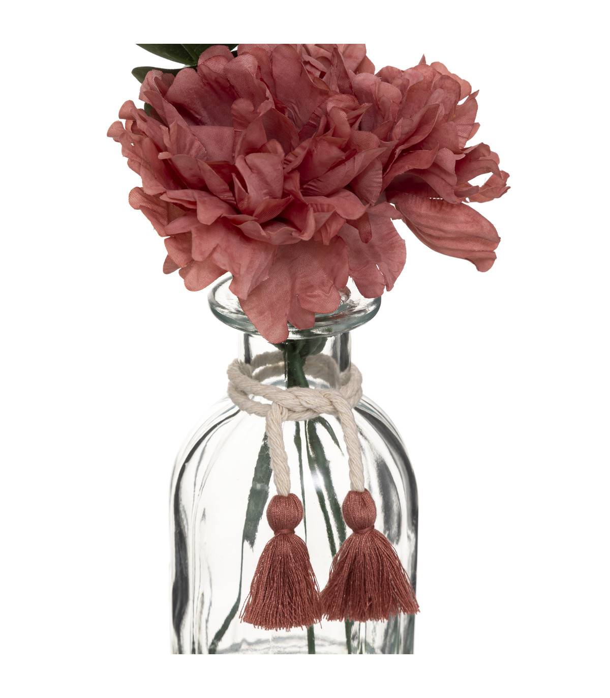 Composition florale artificielle Vase en Verre H 30 cm - Image 2