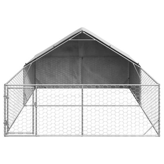 Chenil extérieur pour chien en acier galvanisé avec abri 5x3x1,9 m – ComfortXL Pet Living - Image 3