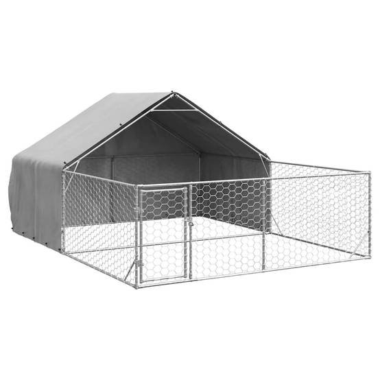 Chenil extérieur pour chien en acier galvanisé avec abri 5x3x1,9 m – ComfortXL Pet Living - Image 2