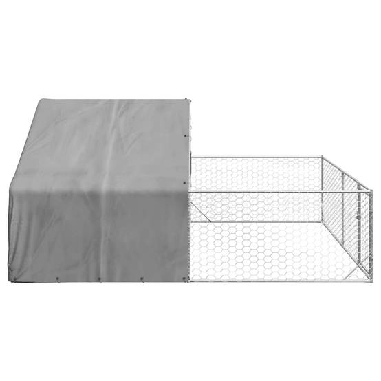 Chenil extérieur pour chien en acier galvanisé avec abri 5x3x1,9 m – ComfortXL Pet Living - Image 4