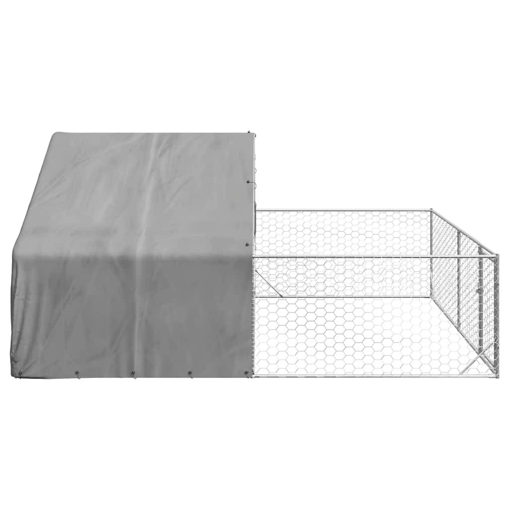 Chenil extérieur pour chien en acier galvanisé avec abri 5x3x1,9 m – ComfortXL Pet Living - Image 4