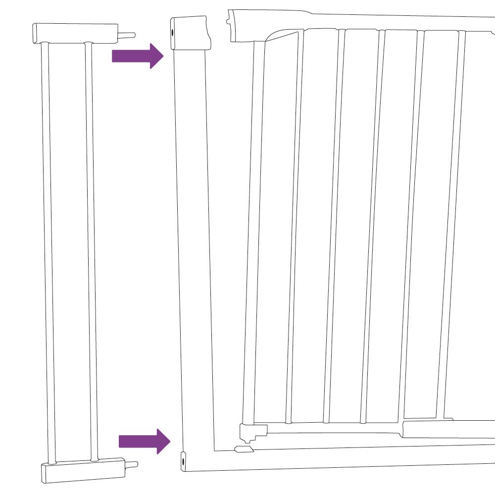 Facilitys - Rallonge pour barrière de sécurité escalier sans perçage pour enfant, bébé, chien - Image 5