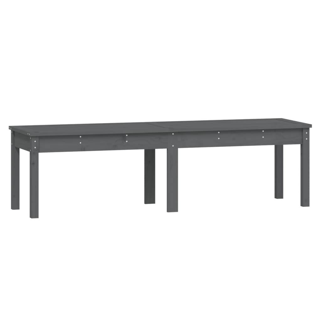 Helloshop26 - Banc de jardin meuble de patio d'extérieur terrasse à 2 places 159,5 x 44 x 45cm bois massif de pin gris - Image 1