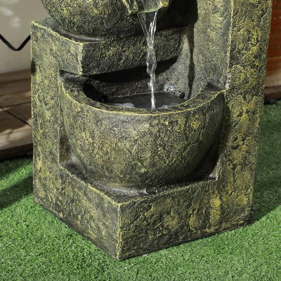 Fontaine de jardin résine noir 25 x 24 x 60 cm - PANGIVO - Image 10