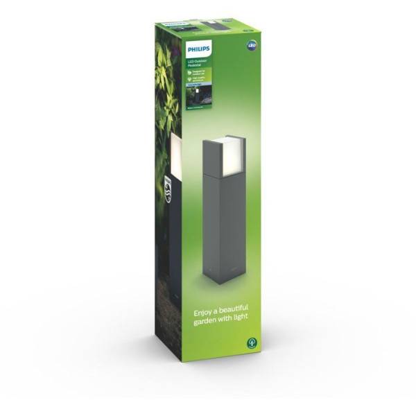 Philips - Lampe sur pied - PHILIPS - Arbour - 4000K - Anthracite - 1x6 W - IP44 - Image 2