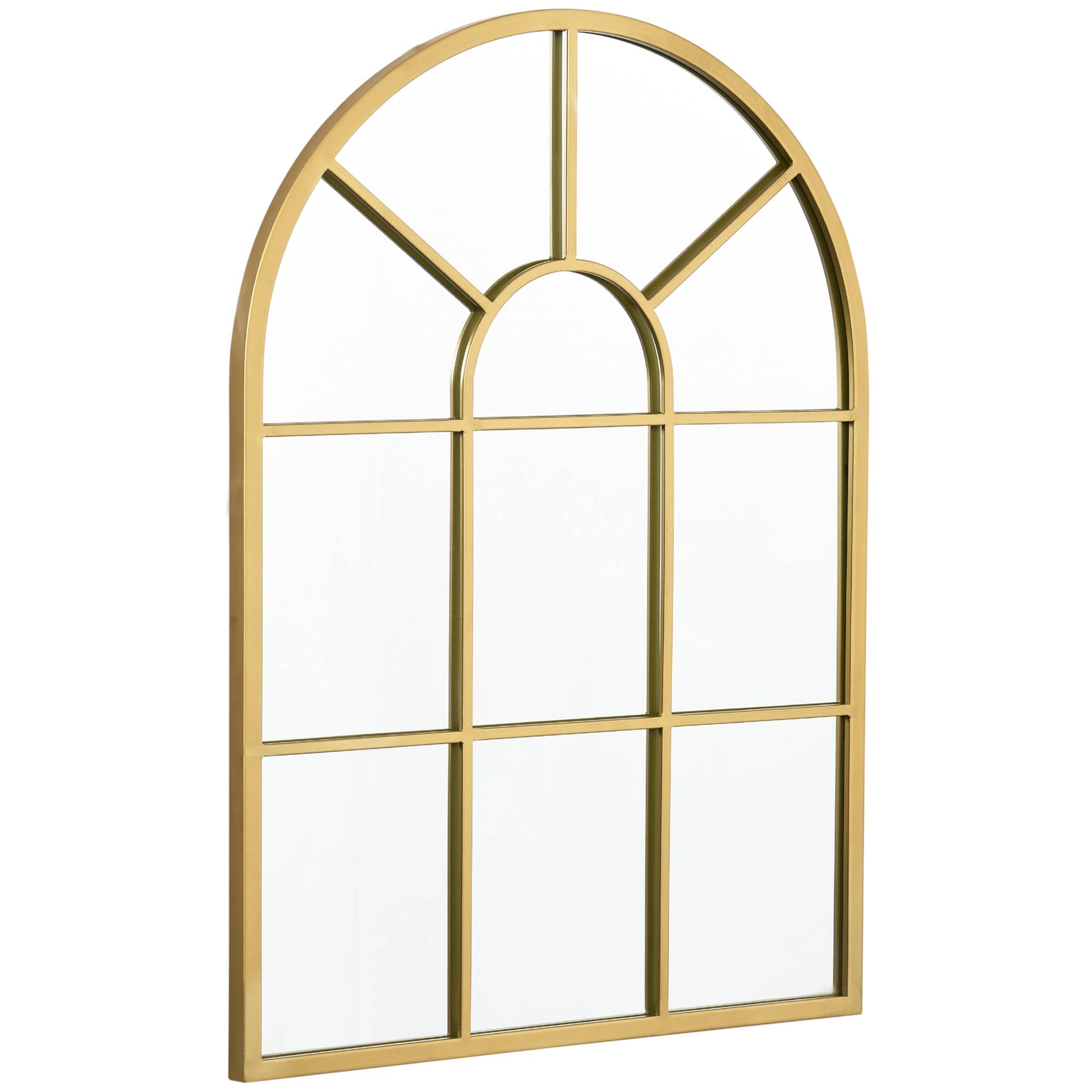 Sans Marque - Miroir fenêtre cadre métal 70x2x50 cm couleur or - Image 2