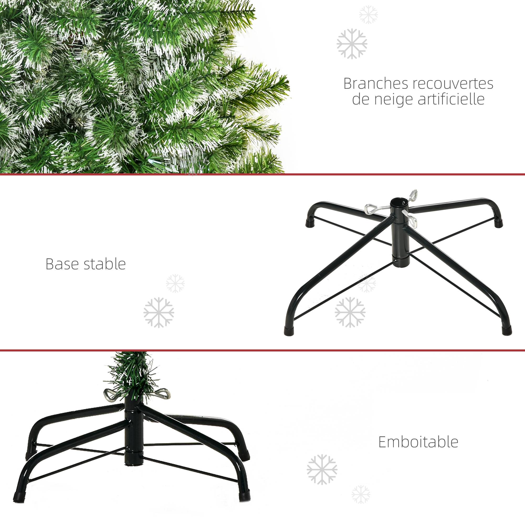 Sans Marque - Arbre de Noël artificiel scène de neige Ø 75 x 150H cm 416 Réplique d'une branche d'épine Nordmann Grand Réalisme,Sans Marque - Image 9