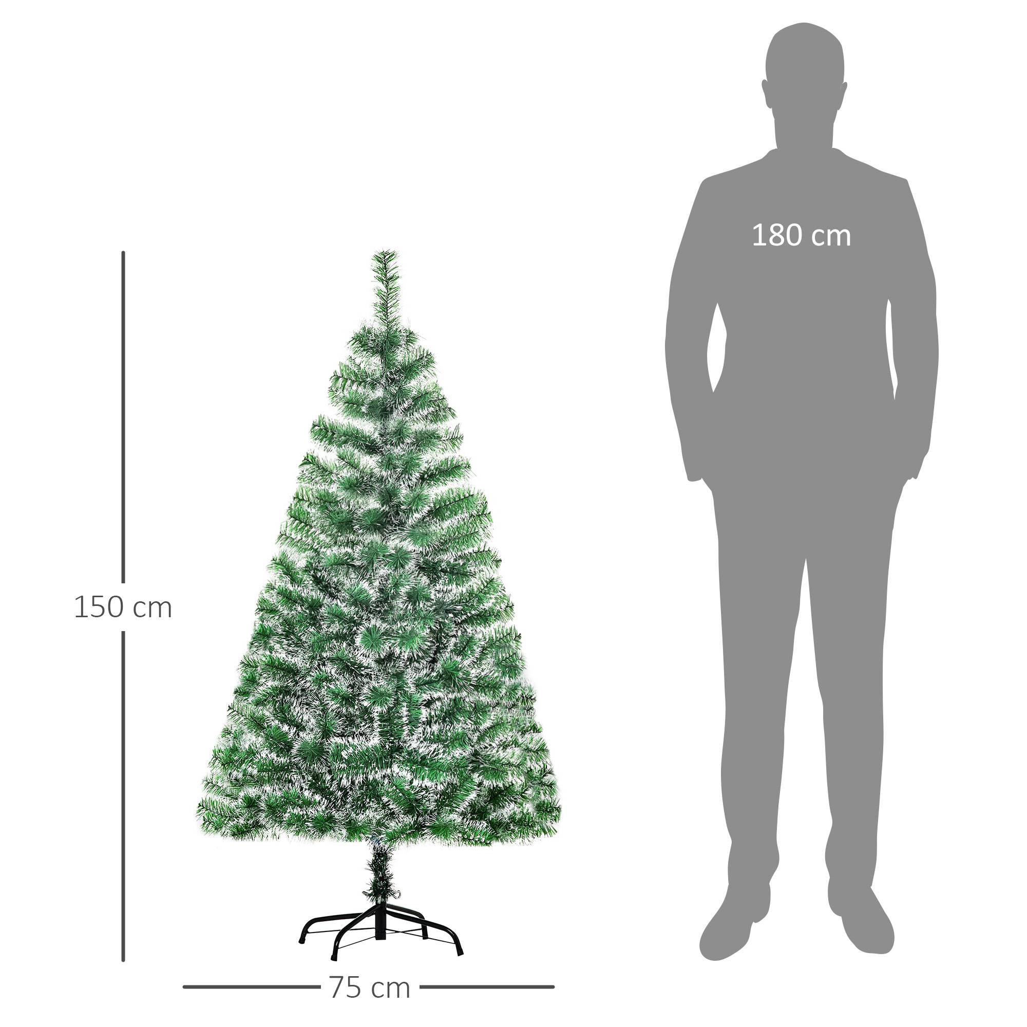 Sans Marque - Arbre de Noël artificiel scène de neige Ø 75 x 150H cm 416 Réplique d'une branche d'épine Nordmann Grand Réalisme,Sans Marque - Image 5