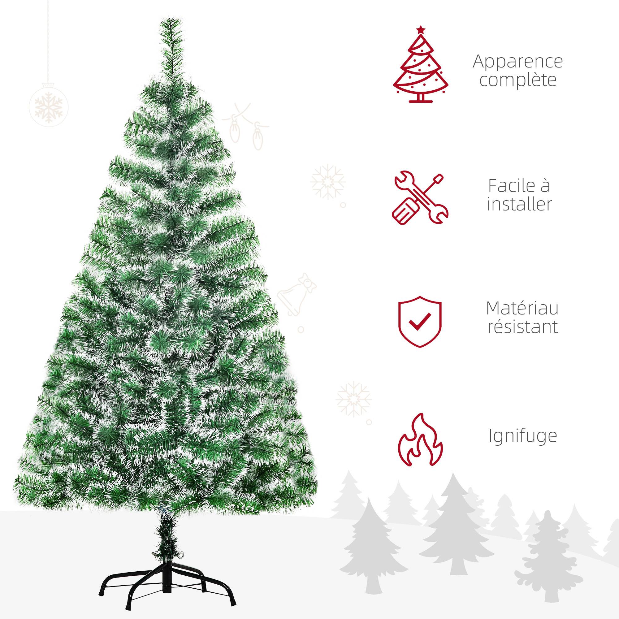 Sans Marque - Arbre de Noël artificiel scène de neige Ø 75 x 150H cm 416 Réplique d'une branche d'épine Nordmann Grand Réalisme,Sans Marque - Image 6