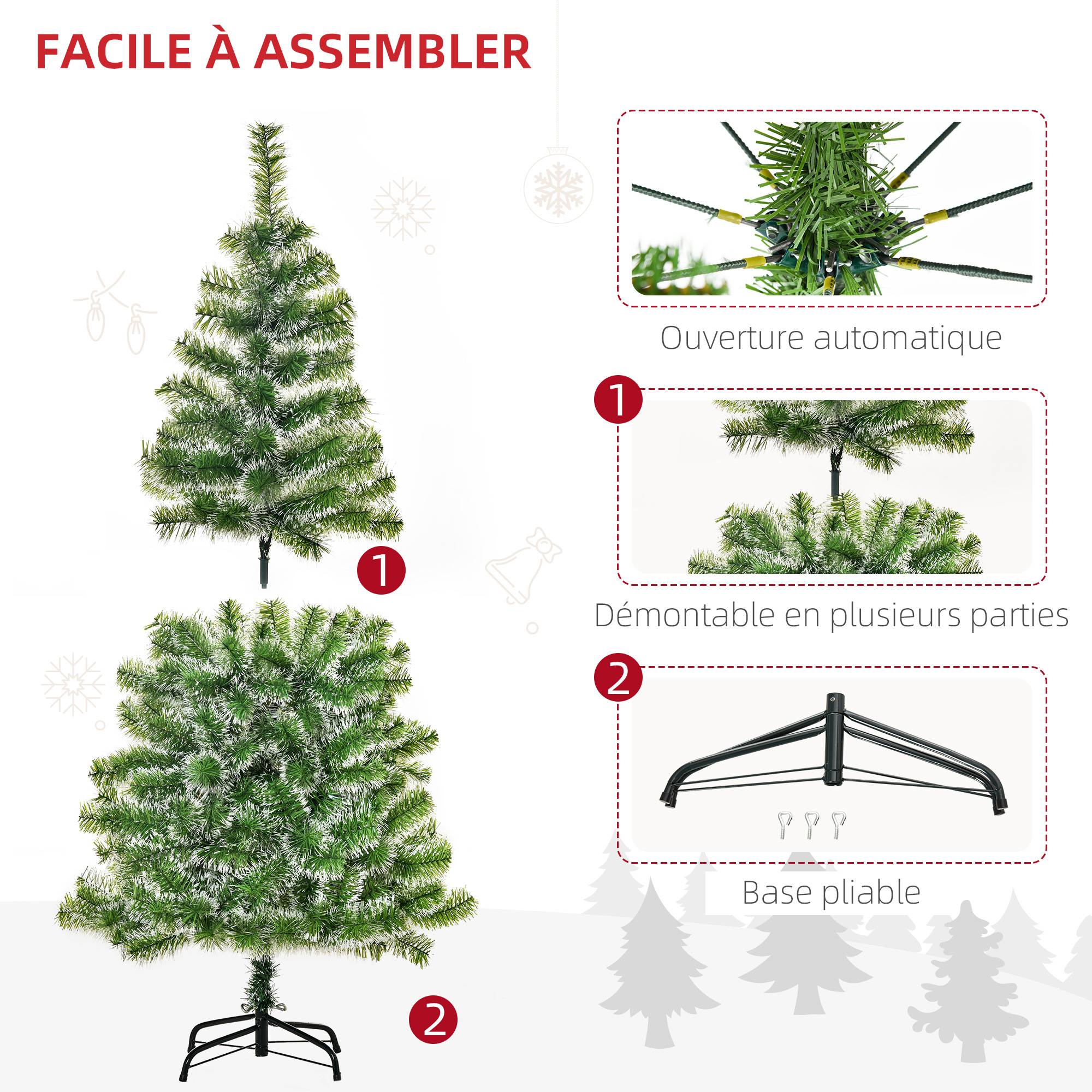 Sans Marque - Arbre de Noël artificiel scène de neige Ø 75 x 150H cm 416 Réplique d'une branche d'épine Nordmann Grand Réalisme,Sans Marque - Image 8