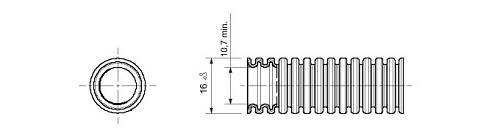 Gaine électrique ICTA avec tire-fils gris foncé diamètre 16mm - GEWISS - DX20516R - Image 2