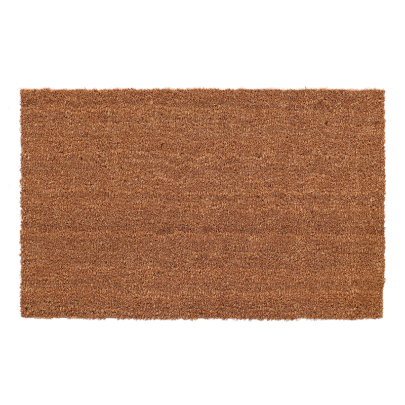 Paillasson rectangulaire en fibre de coco - Beige - Taille L - L 80 x l 50 cm - Image 1