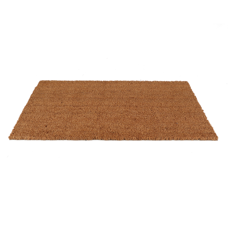 Paillasson rectangulaire en fibre de coco - Beige - Taille L - L 80 x l 50 cm - Image 2