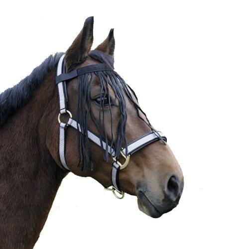 Chasse Mouche à Franges - Anti-mouche Cheval - Noir