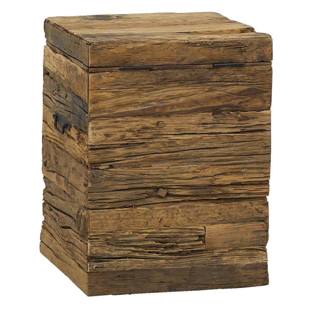 Aubry Gaspard - Coffre en bois massif recyclé Petit modèle - Image 3