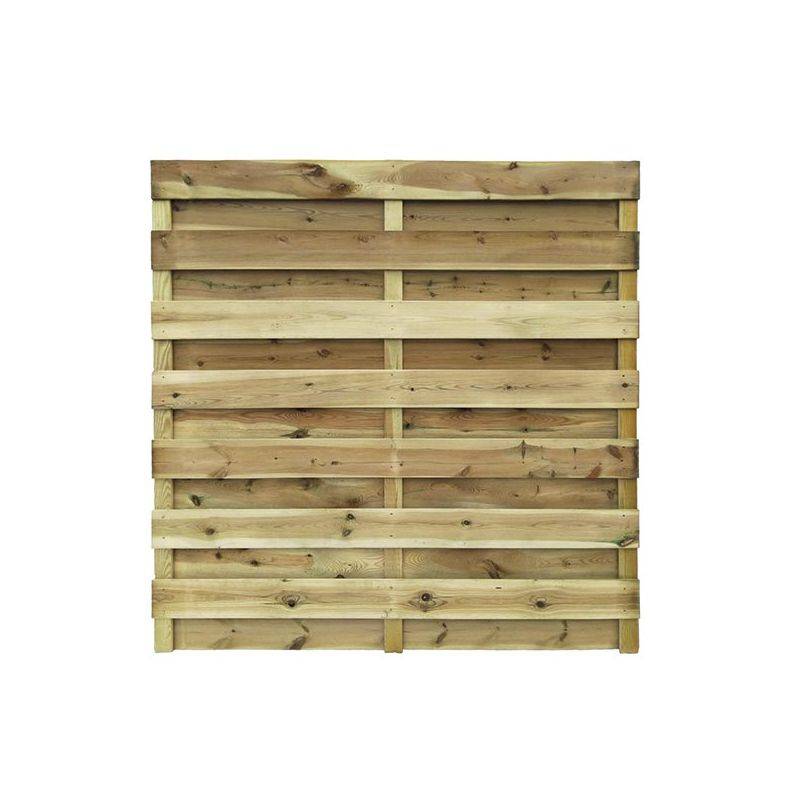 ART-GARDEN - Panneau bois plein 180x180 cm – Sapin rouge – Clôture & brise-vue jardin