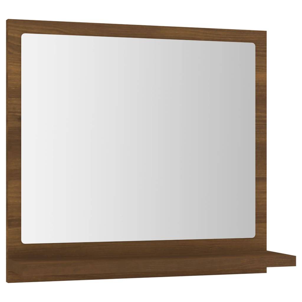 Miroir de bain 40 x 10,5 x 37 cm bois d'ingénierie marron - Image 1