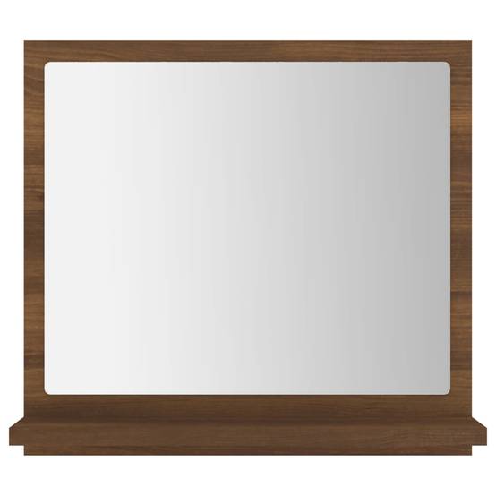 Miroir de bain 40 x 10,5 x 37 cm bois d'ingénierie marron - Image 2