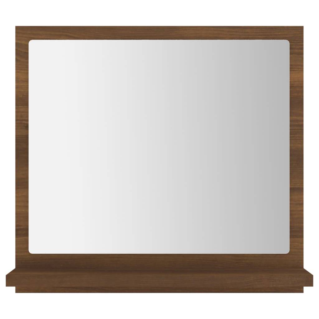 Miroir de bain 40 x 10,5 x 37 cm bois d'ingénierie marron - Image 2