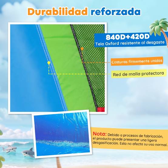 Château gonflable multicolore toboggan trampoline piscine mur d’escalade et gonfleur 390 × 300 × 197 cm - Image 8