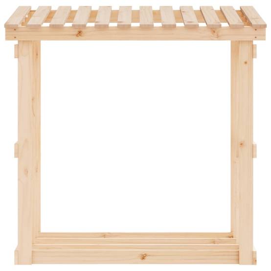 Abri à bûches extérieur en Pin Massif Non Traité Stockage bois avec Toit 108x64,5x109 cm - ComfortXL Outdoor Living - Image 5