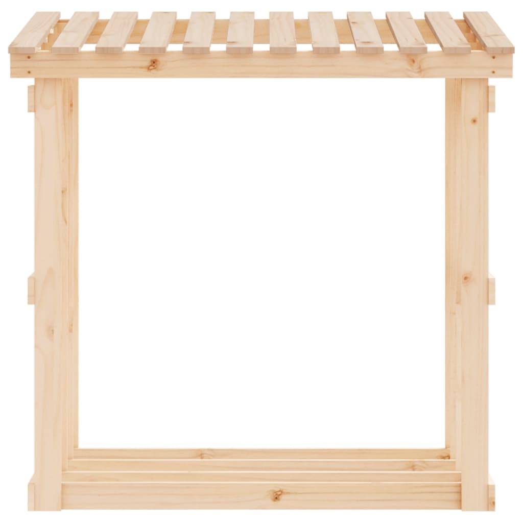 Abri à bûches extérieur en Pin Massif Non Traité Stockage bois avec Toit 108x64,5x109 cm - ComfortXL Outdoor Living - Image 5