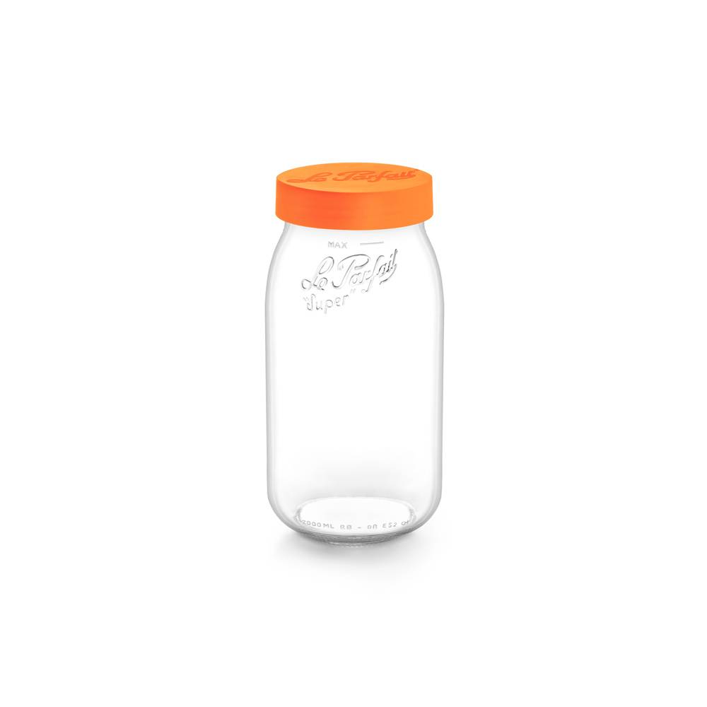 Le Parfait - Bocal à vis colors orange 2 L (lot de 6)