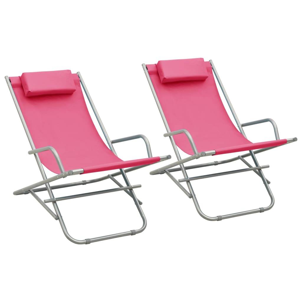 ComfortXL - Ensemble 2 Transats Bascule Pliables Rose – ComfortXL Outdoor Living - Image 1