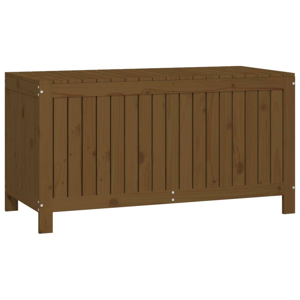 Helloshop26 - Coffre boîte meuble de jardin rangement 121 x 55 x 64 cm bois pin marron miel - Image 2