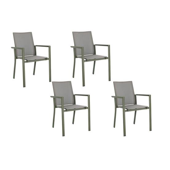 Autre - Chaises de jardin colorées en aluminium (lot de 4) - CASSIS - Image 1