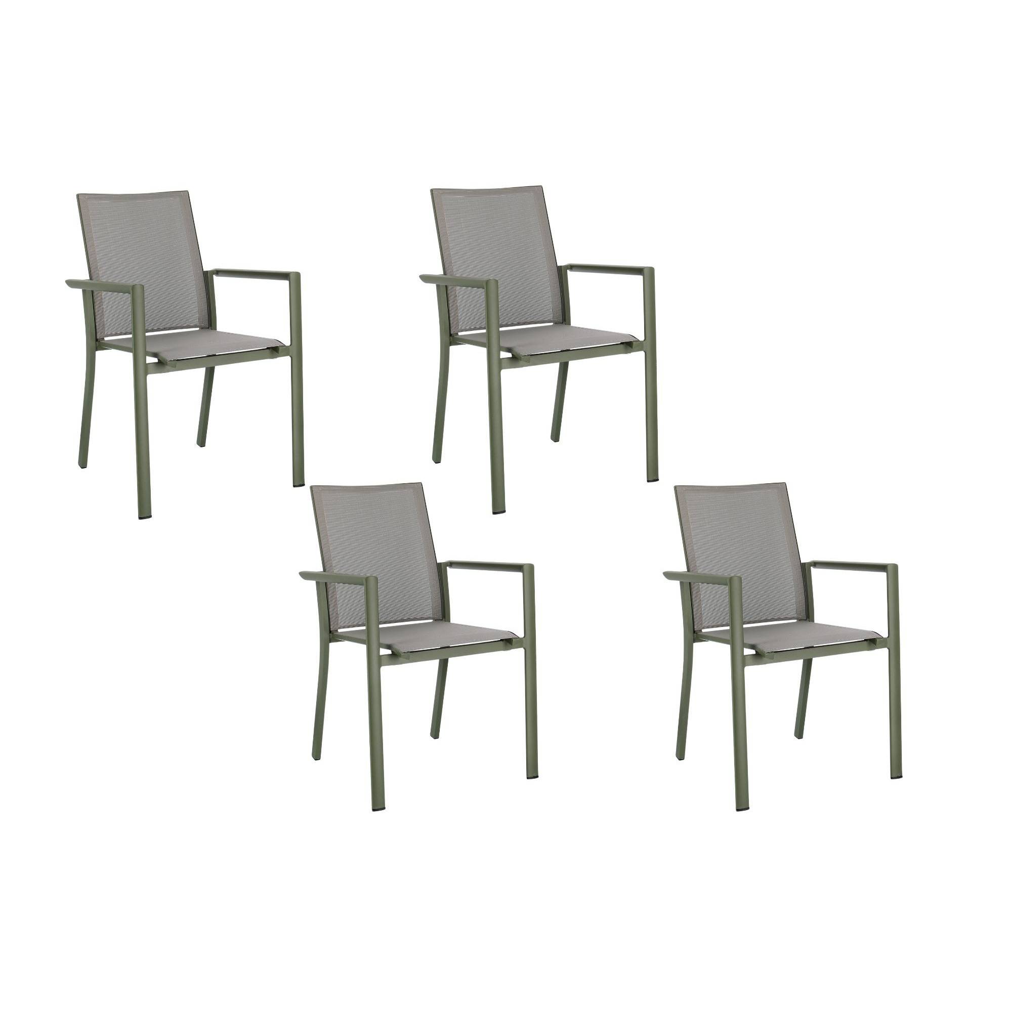 Autre - Chaises de jardin colorées en aluminium (lot de 4) - CASSIS - Image 1