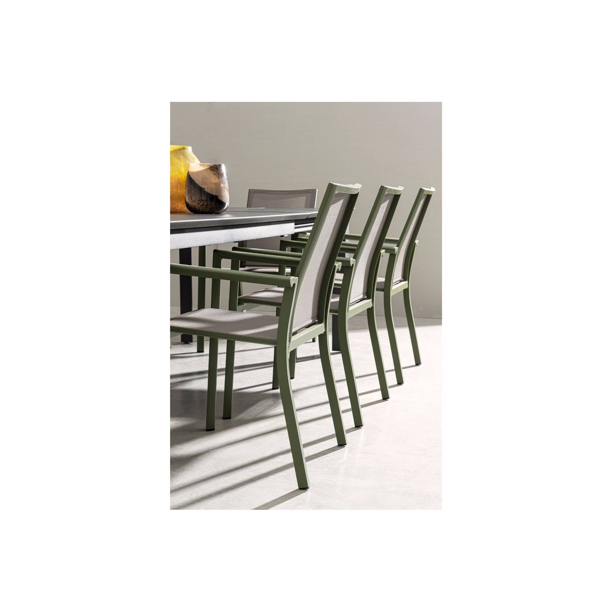 Autre - Chaises de jardin colorées en aluminium (lot de 4) - CASSIS - Image 2