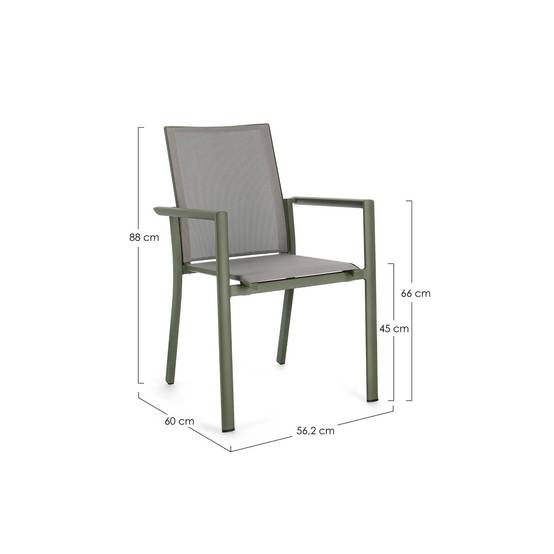 Autre - Chaises de jardin colorées en aluminium (lot de 4) - CASSIS - Image 10