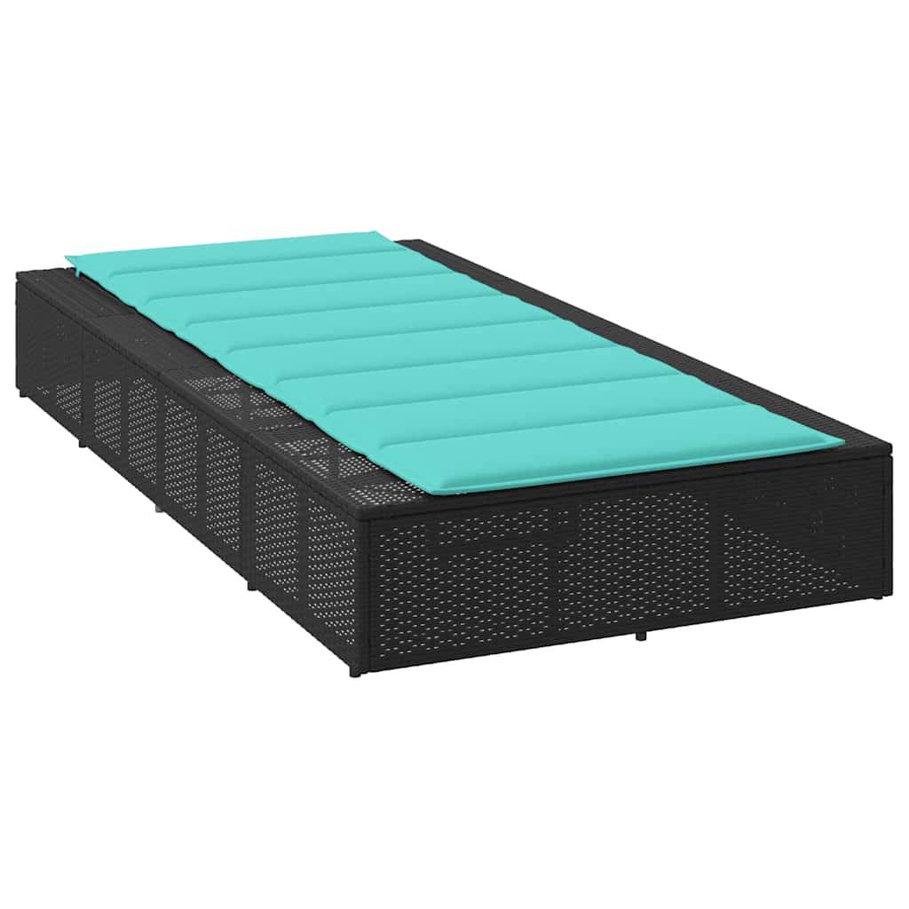 PANGIVO - Transat résine tressée noire avec coussin flottant 210 x 100 x 27,5/47/67/79 cm - PANGIVO - Image 5
