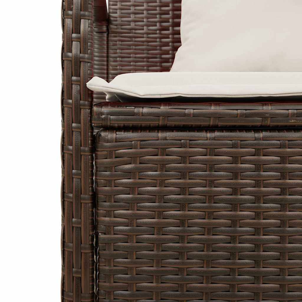 Vidaxl - Banc de rangement de jardin avec coussin marron polyrotin vidaXL 4104212 - Image 5