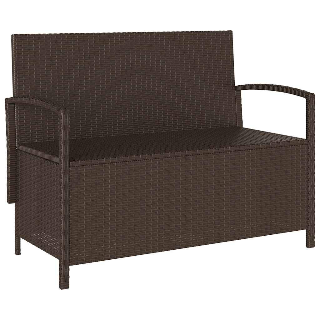Vidaxl - Banc de rangement de jardin avec coussin marron polyrotin vidaXL 4104212 - Image 6