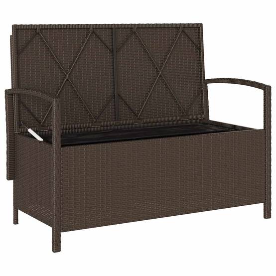 Vidaxl - Banc de rangement de jardin avec coussin marron polyrotin vidaXL 4104212 - Image 7
