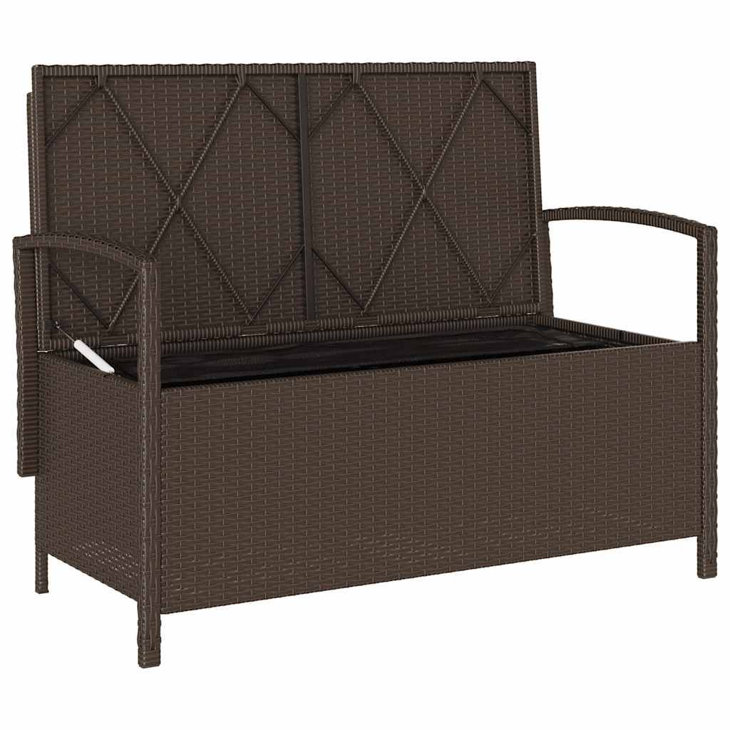 Vidaxl - Banc de rangement de jardin avec coussin marron polyrotin vidaXL 4104212 - Image 7