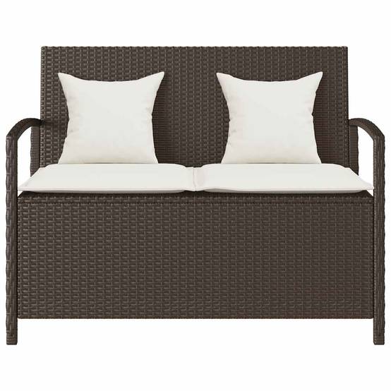 Vidaxl - Banc de rangement de jardin avec coussin marron polyrotin vidaXL 4104212 - Image 9
