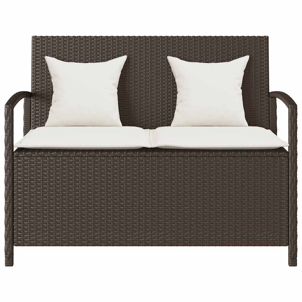 Vidaxl - Banc de rangement de jardin avec coussin marron polyrotin vidaXL 4104212 - Image 9