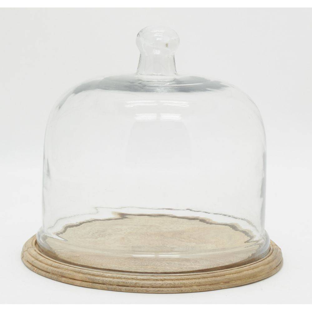 Aubry Gaspard - Cloches en verre + plateaux en manguier (lot de 2) - Image 4