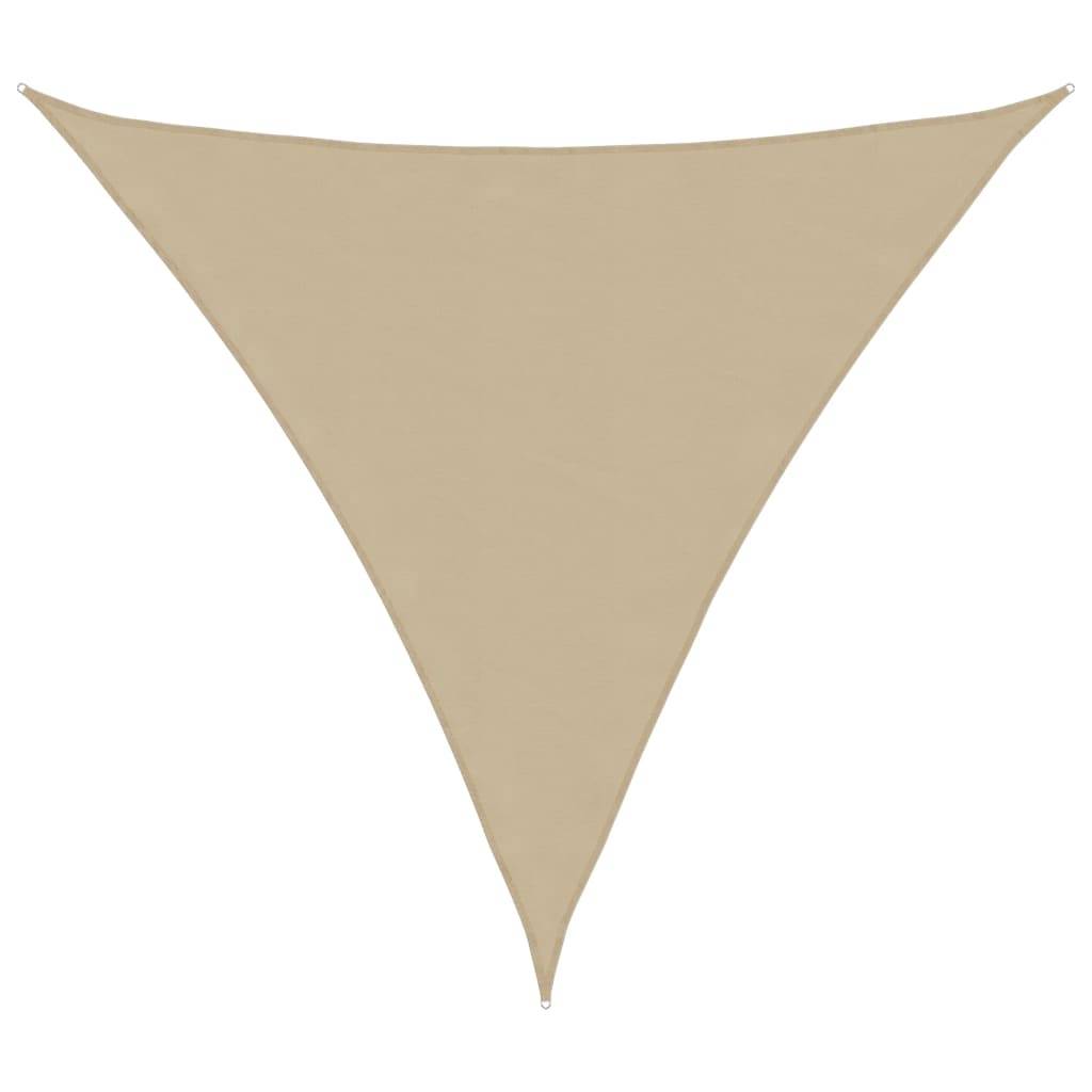 Voile de parasol - accessoire parasol - Tissu de remplacement pour parasol tissu oxford triangulaire 5x5x5 m beige - MEUBLE PRO - Image 2
