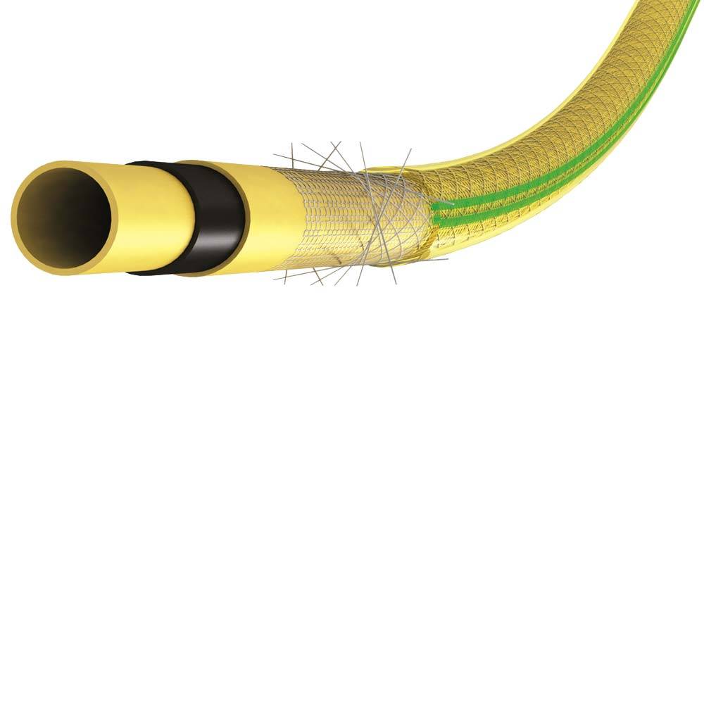 Ribimex - Tuyau arrosage antivrille 10m diam.25mm jaune TUBIROLL
