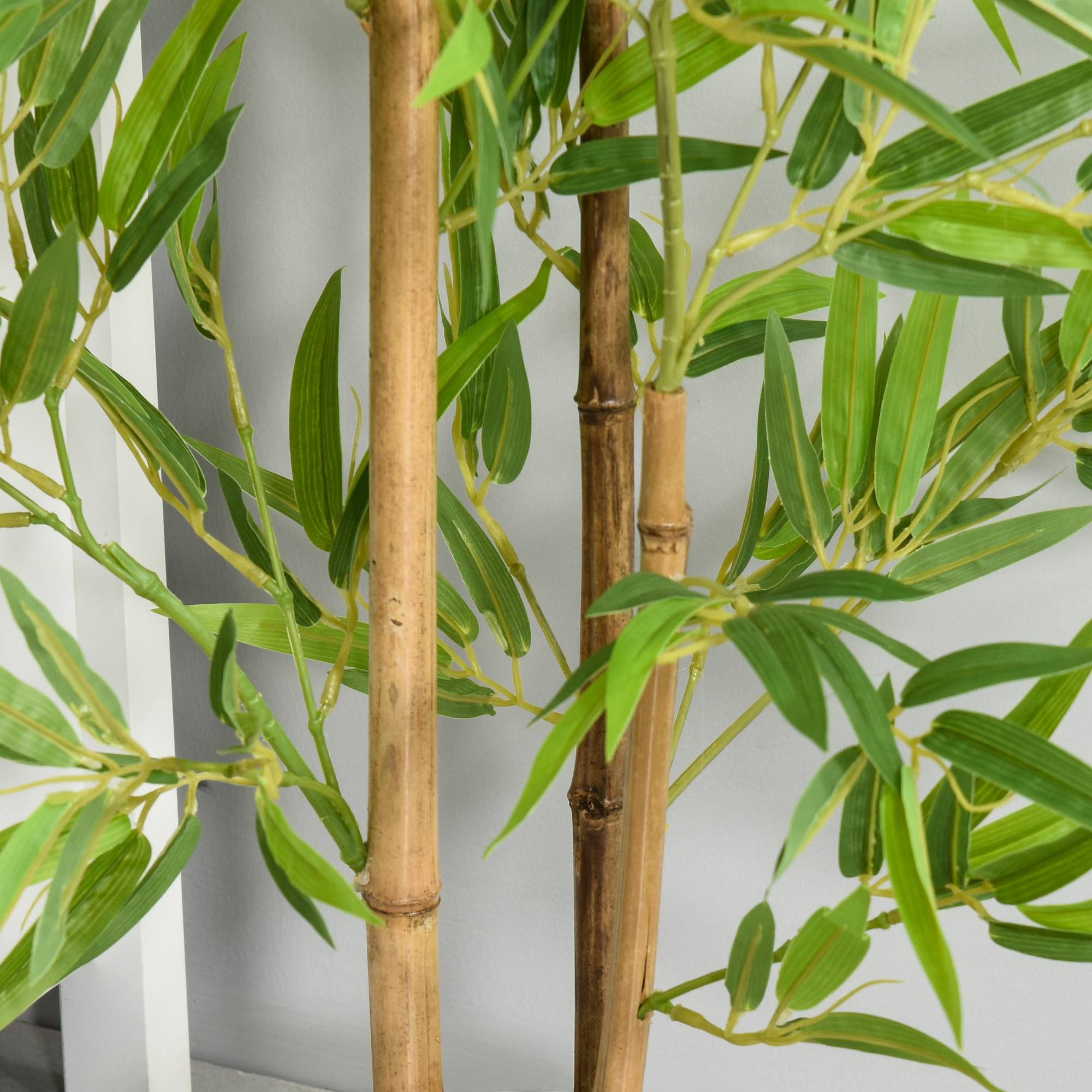 Sans Marque - Bambou artificiel, plante déco avec pot, 120 cm - Image 10