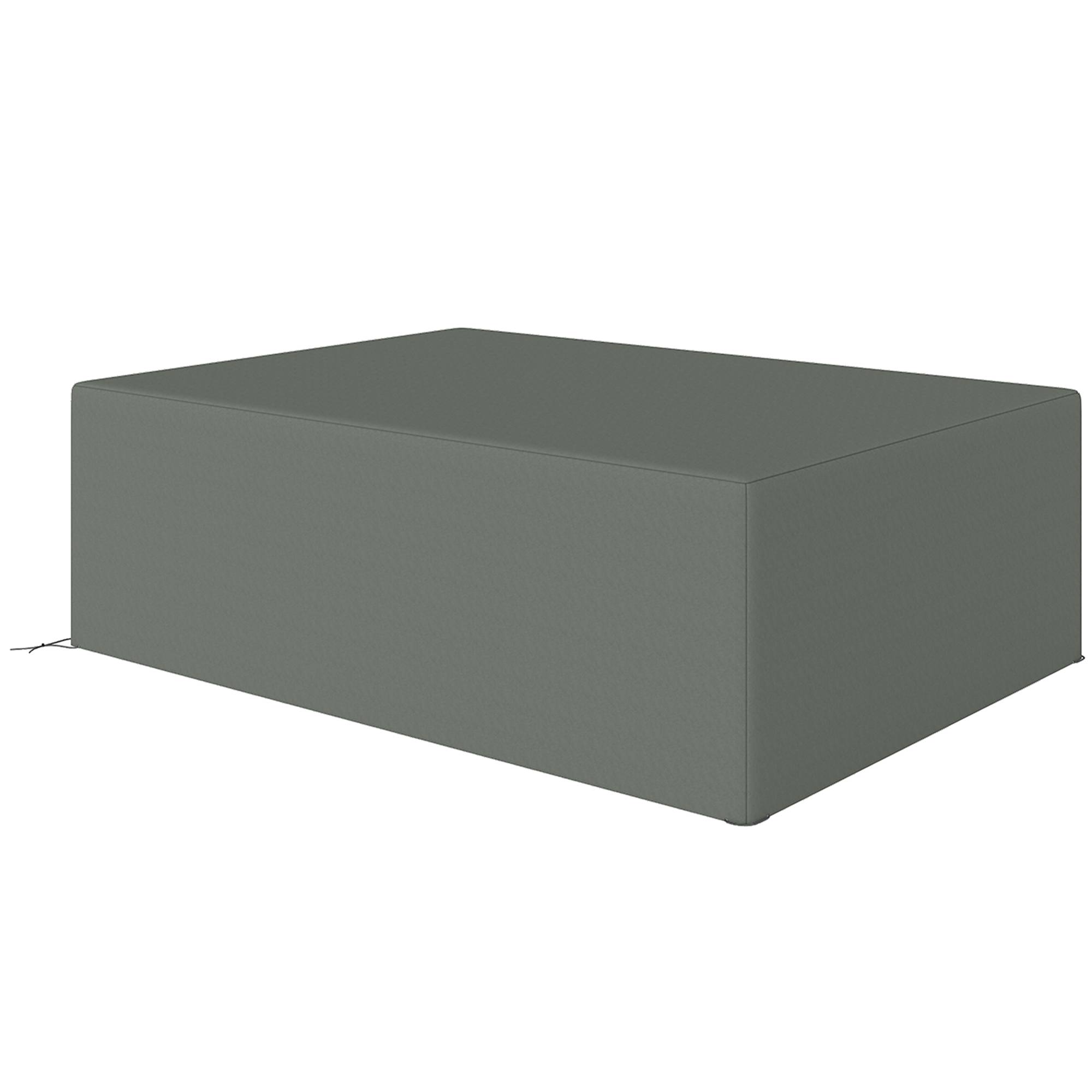 Housse de meubles de jardin, housse salon de jardin imperméables coupe-vent et anti-UV, 275 x 205 x 90 cm, gris - Image 2