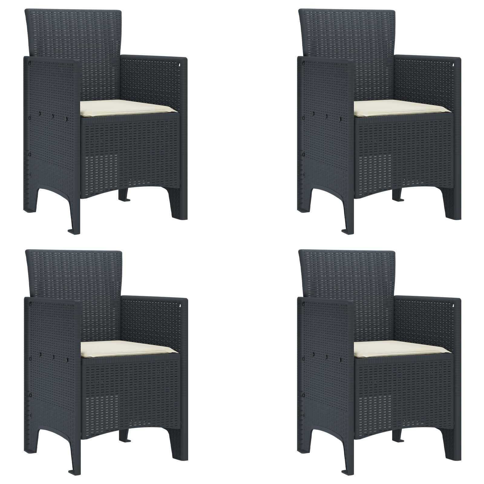 PANGIVO - Chaise de jardin polypropylène anthracite 53 x 49 x 85 cm, Poids :24.6kg - PANGIVO - Image 1